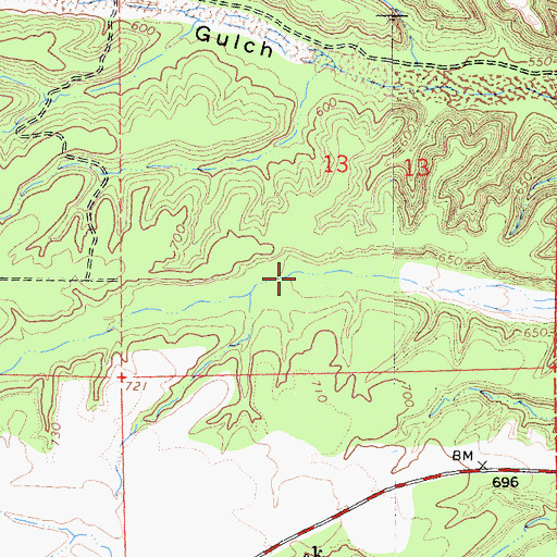 Topographic Map of Happy Valley, CA