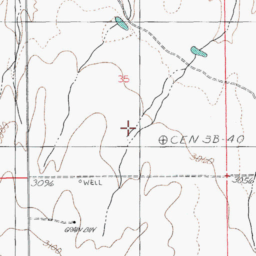 Topographic Map of Foote Wash Dam, AZ