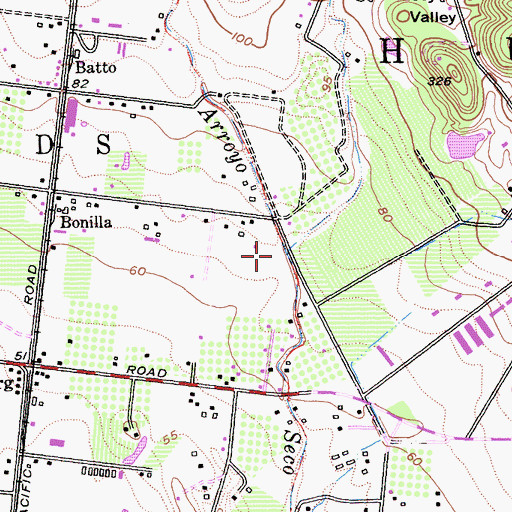 Topographic Map of Haraszthy Creek, CA
