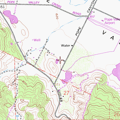 Topographic Map of Hardin School, CA