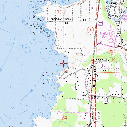 Topographic Map of Hare Creek, CA