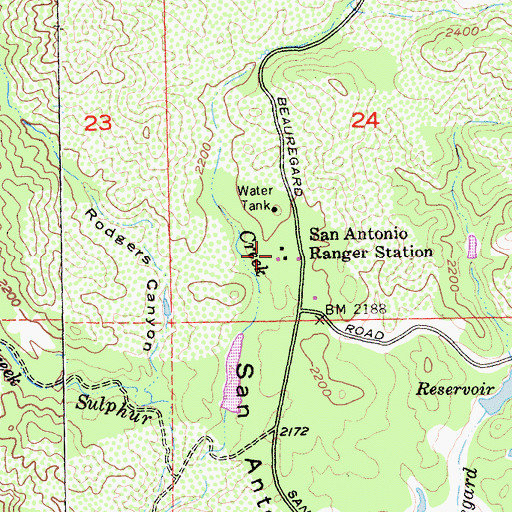 Topographic Map of Harney Elementary School (historical), CA