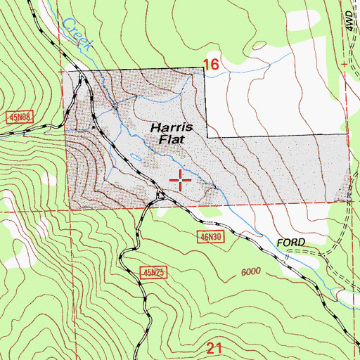 Topographic Map of Harris Flat, CA