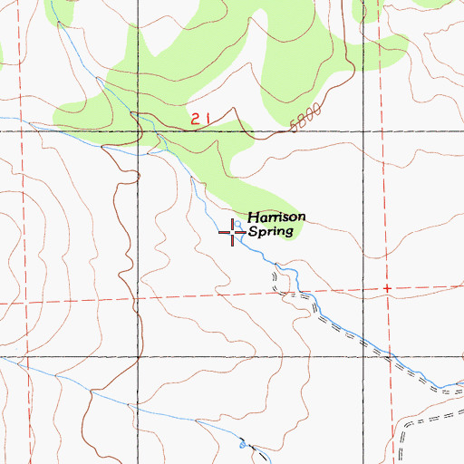 Topographic Map of Harrison Spring, CA
