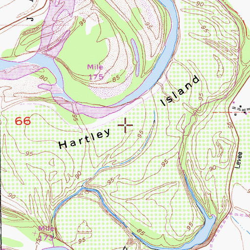 Topographic Map of Hartley Island, CA