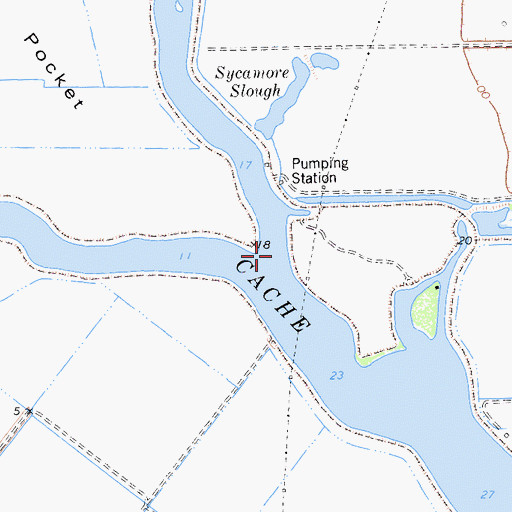 Topographic Map of Haas Slough, CA
