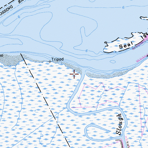Topographic Map of Hastings Slough, CA