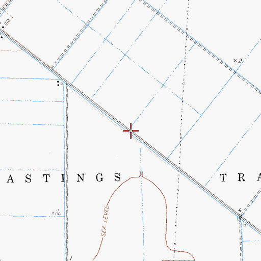 Topographic Map of Hastings Tract, CA