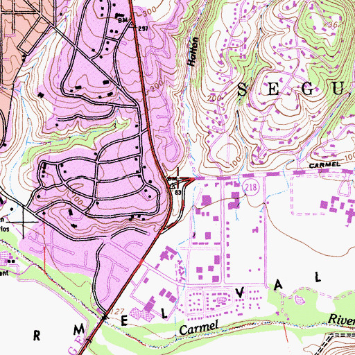 Topographic Map of Hatton Canyon, CA