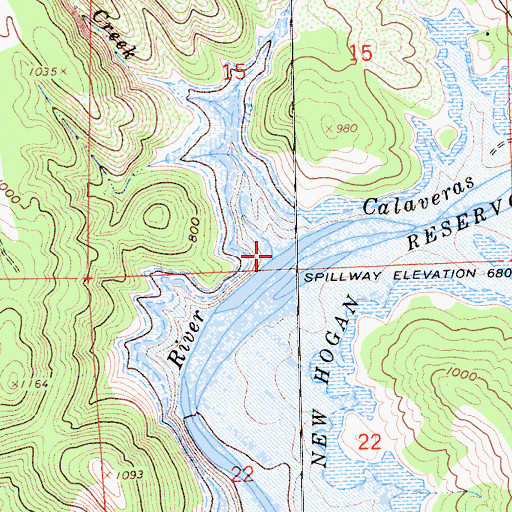 Topographic Map of Haupt Creek, CA