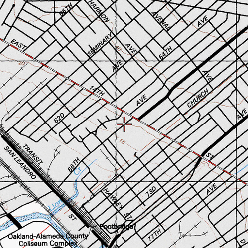 Topographic Map of Roots International Academy, CA