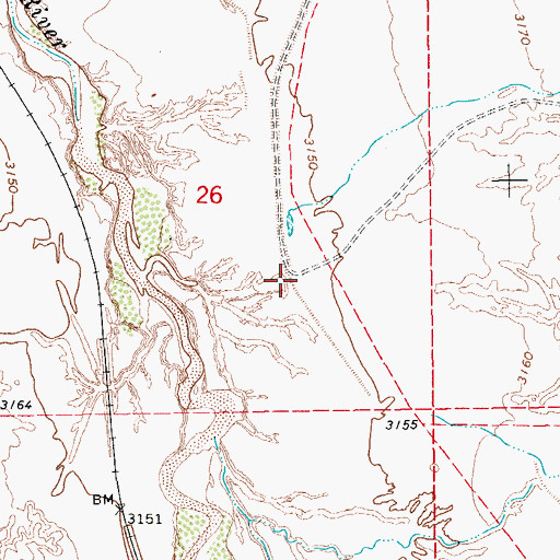 Topographic Map of Goat Well Drop Structure Dam, AZ