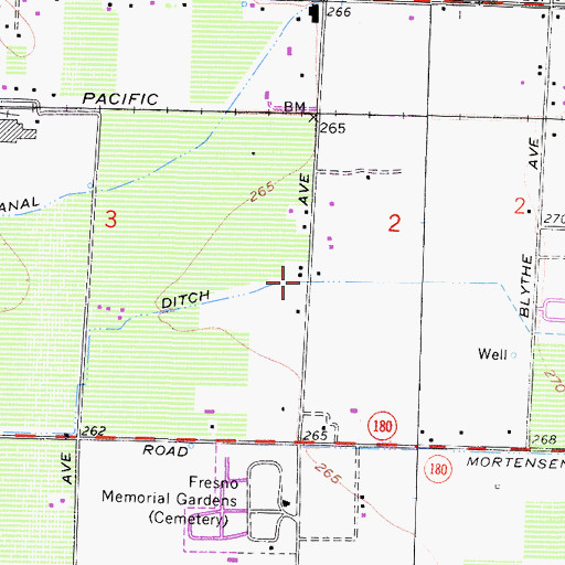 Topographic Map of Hawn Ditch, CA