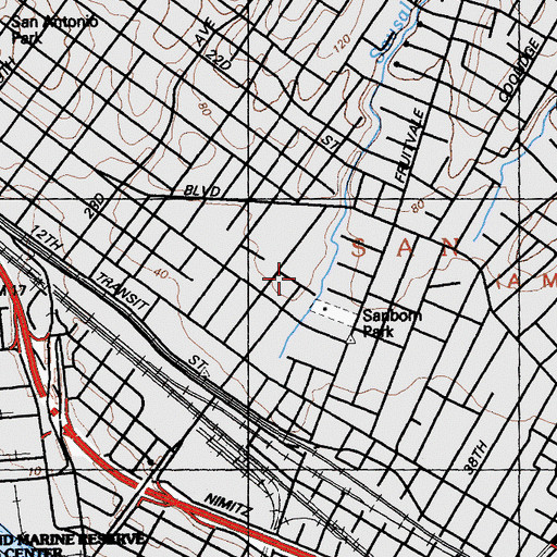 Topographic Map of Achieve Academy, CA