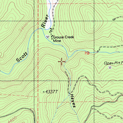 Topographic Map of Hayes Gulch, CA