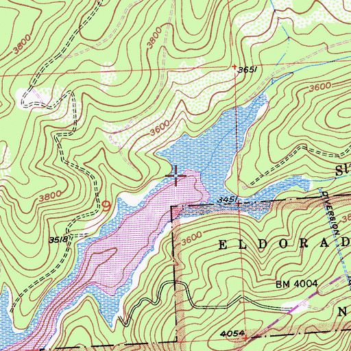 Topographic Map of Hazel Creek, CA
