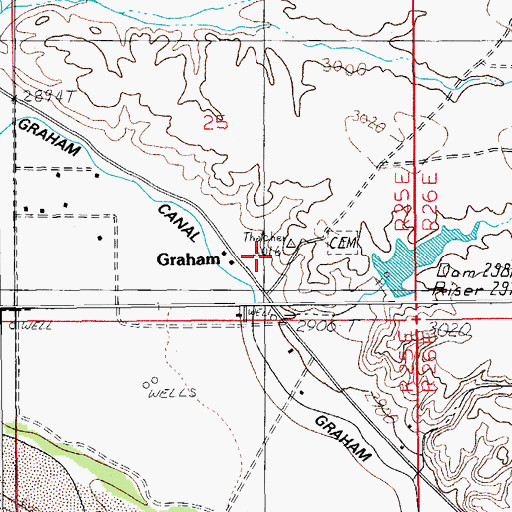 Topographic Map of Grant Morris Dam, AZ