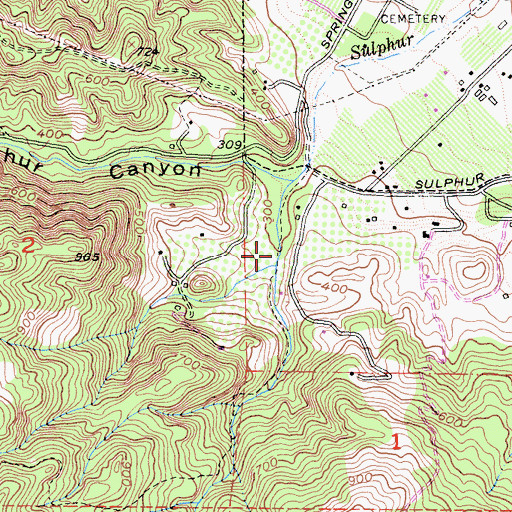 Topographic Map of Heath Canyon, CA