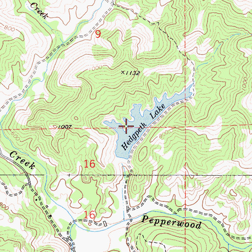 Topographic Map of Hedgpeth Lake, CA
