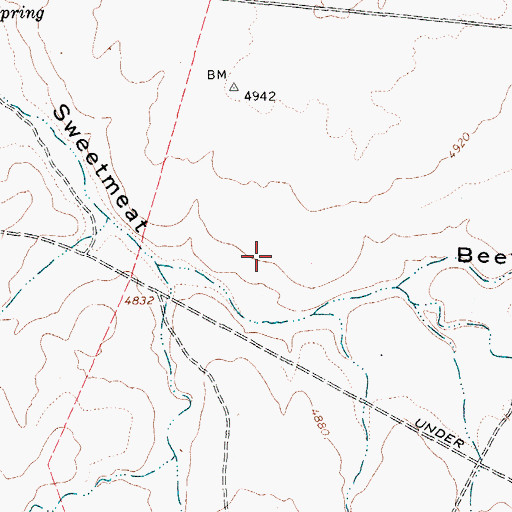 Topographic Map of Green Mountain Dam, AZ