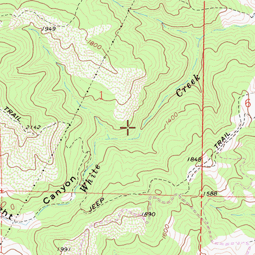 Topographic Map of Hells Delight Canyon, CA