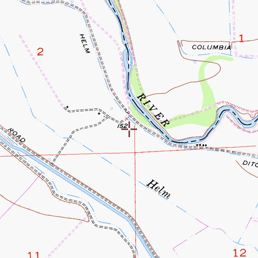 Topographic Map of Helm Ditch, CA