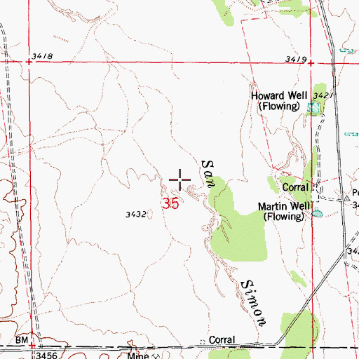 Topographic Map of Guertz Well, AZ