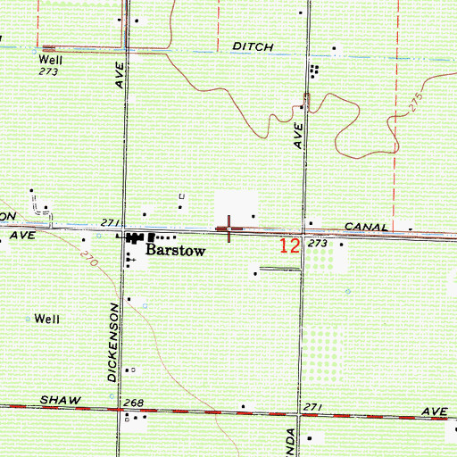 Topographic Map of Herndon Canal, CA