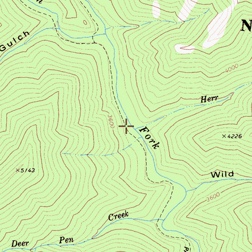 Topographic Map of Herr Creek, CA