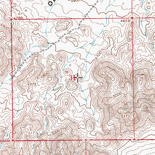 Topographic Map of Hilltop Tank, AZ