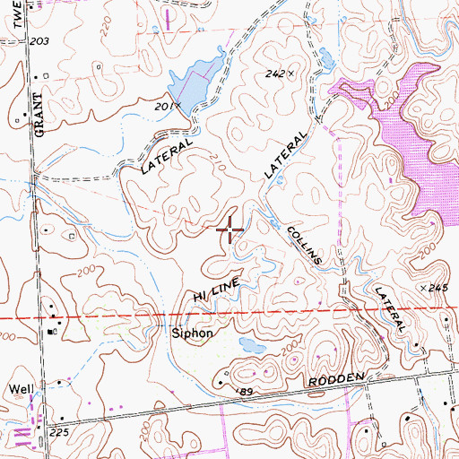 Topographic Map of Hi Line Lateral, CA