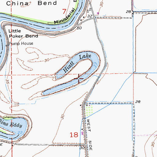 Topographic Map of Hiatt Lake, CA