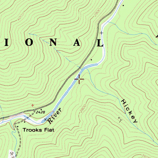 Topographic Map of Hickey Gulch, CA