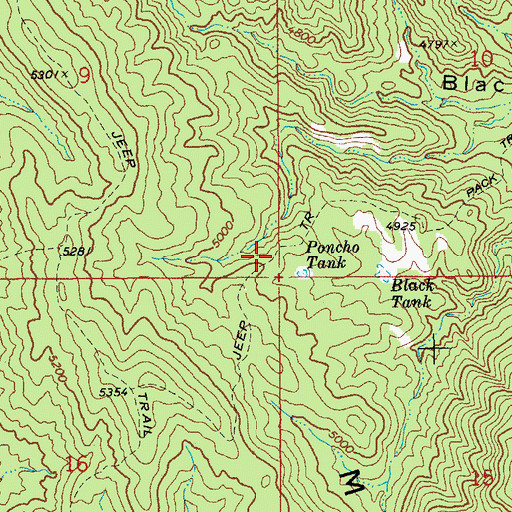 Topographic Map of Holdout Trail Sixty Nine, AZ