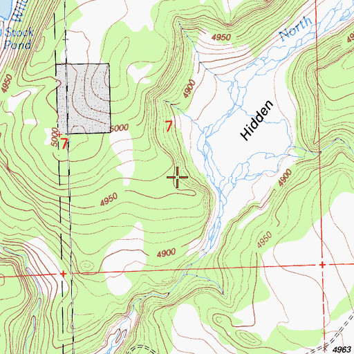 Topographic Map of Hidden Valley, CA