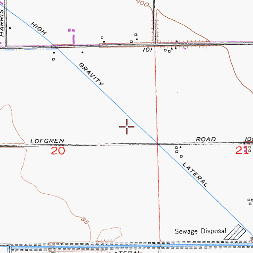 Topographic Map of High Gravity Lateral, CA