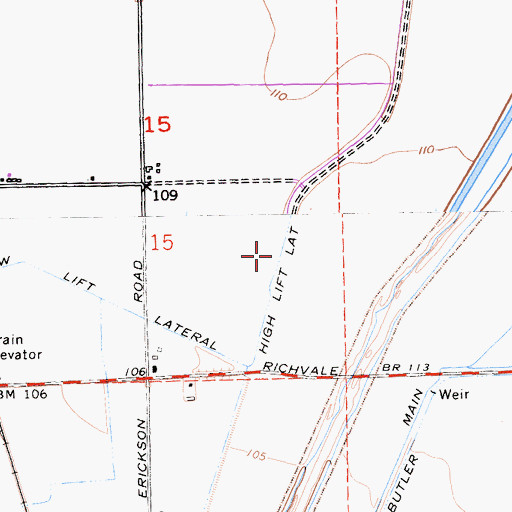 Topographic Map of High Lift Lateral, CA