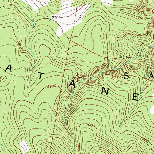 Topographic Map of Hookers Gap Dam, AZ