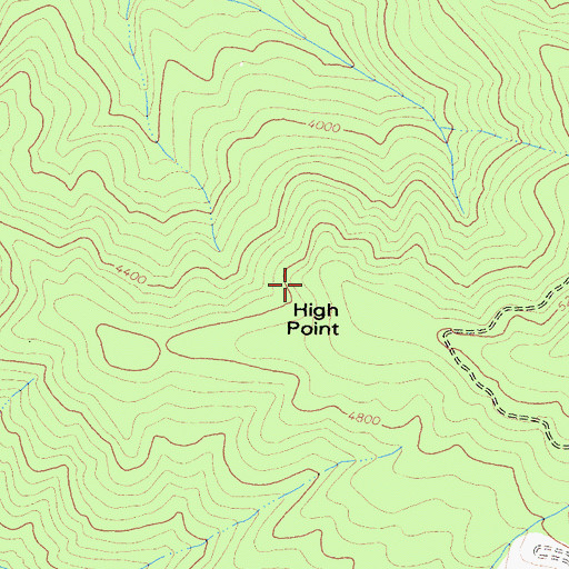 Topographic Map of High Point, CA