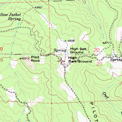 Topographic Map of High Salt Ground, CA