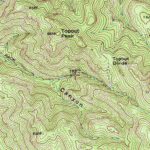 Topographic Map of Horse Canyon Trail Number Two hundred fifty four, AZ