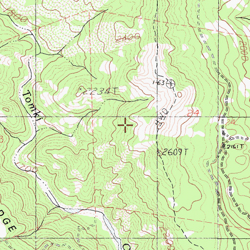 Topographic Map of High Salt Ground, CA