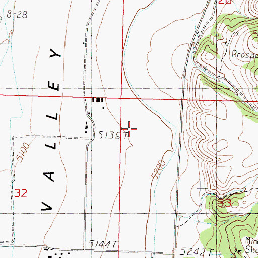 Topographic Map of Highline Ditch, CA