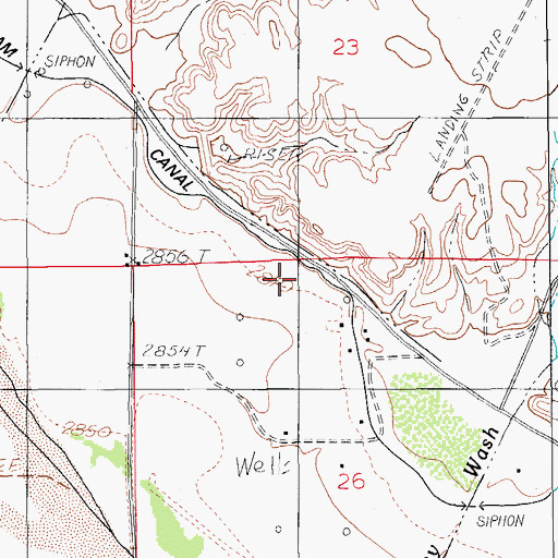 Topographic Map of Howard Dam, AZ