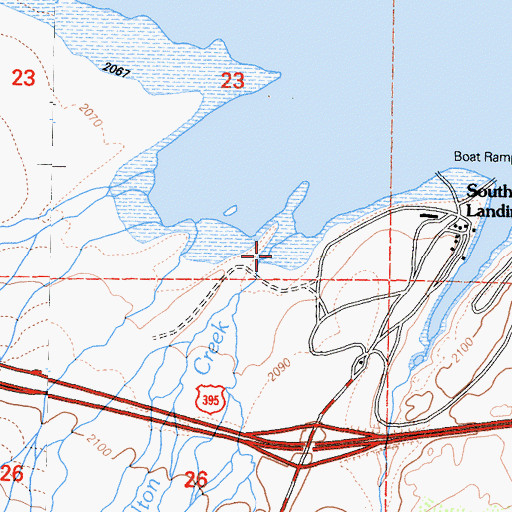 Topographic Map of Hilton Creek, CA