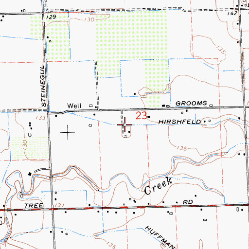 Topographic Map of Hirshfield Lateral, CA