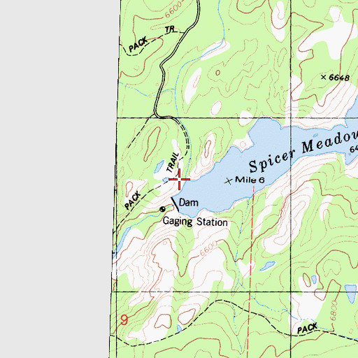 Topographic Map of Hobart Creek, CA