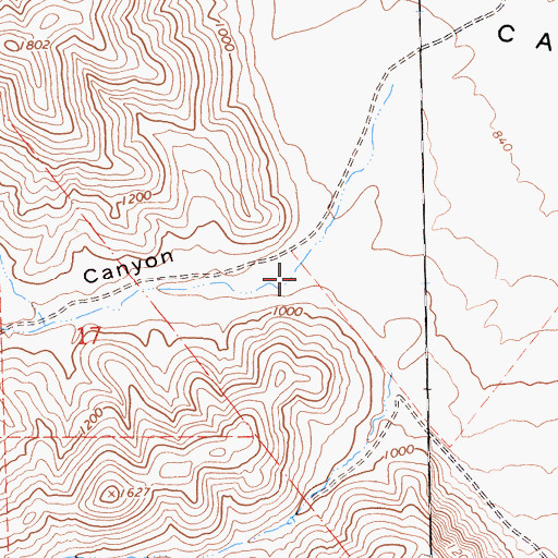 Topographic Map of Hoffman Canyon, CA