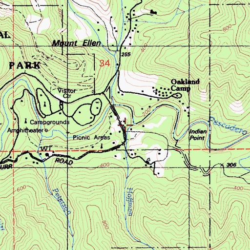 Topographic Map of Hoffman Creek, CA