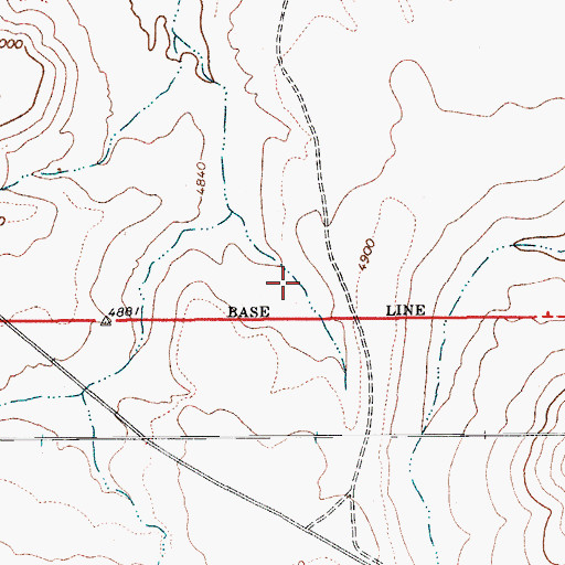 Topographic Map of Juniper Dam, AZ